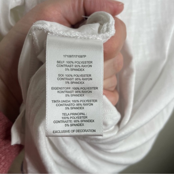 Dolan Left Coast Collection Flowy Long Tunic Top White Embroidered Size L Boho - Picture 10 of 10